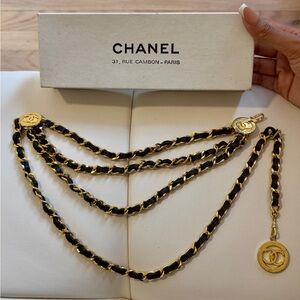 CHANEL Waist chain medallion belt